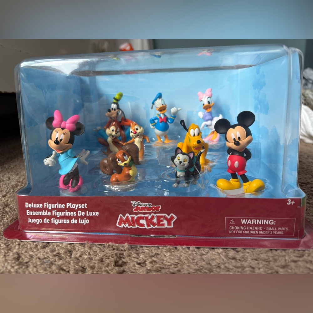 Disney Mickey Mouse and Friends Figurine Set - Red, Blue, Pink